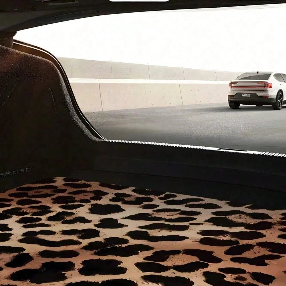Unrsal Car Trunk Mat Cow Pattern Printed Car Trunk Mat Versatile And Beautiful Car Interior Accessory Non Ip Rubber Back Suitable For Car Models Easy To Washable And.200g High-Q.Jpg200G Pet Trunk Ma