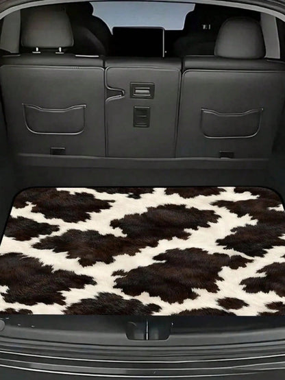 Unrsal Car Trunk Mat Cow Pattern Printed Car Trunk Mat Versatile And Beautiful Car Interior Accessory Non Ip Rubber Back Suitable For Car Models Easy To Washable And.200g High-Q.Jpg200G Pet Trunk Ma