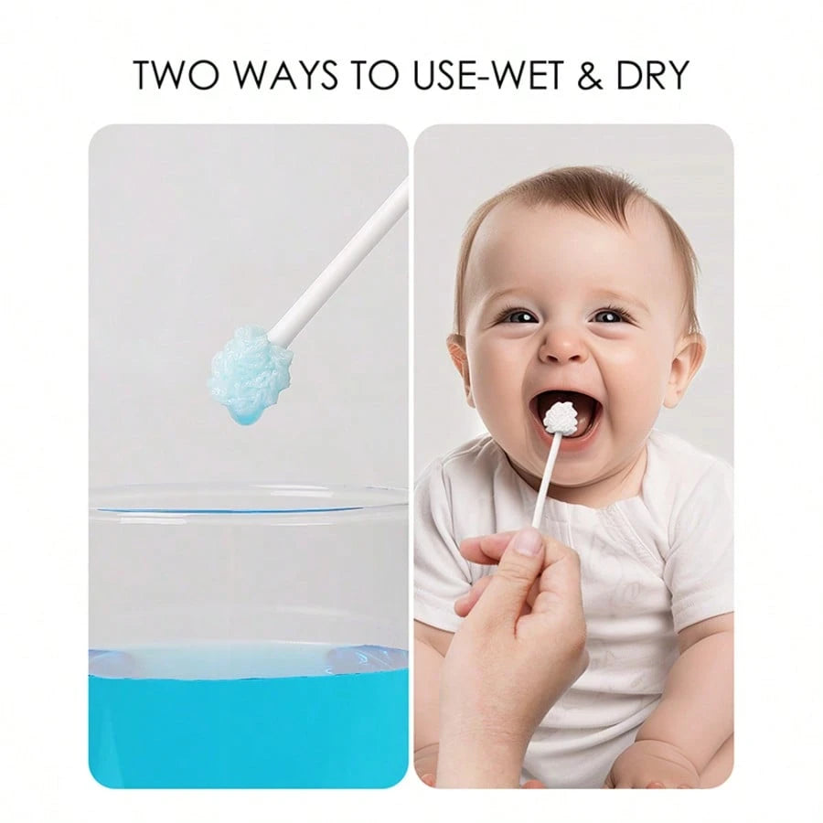 Upgraded 32PCS Baby Tongue Cleaner, Disposable Newborn Toothbrush & Oral Cleaning Stick, Gauze Gum Cleaner For Infant Dental Care, 0–36 Months Baby Mouth Wipes