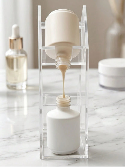 Upgraded Transparent Nail Polish Inverted Dispenser, Nail Gel Inverted Rack For Easy Pouring Of Every Drop Of Acrylic Liquid. Designed For Cleaning And Stabilizing Bottles During Use