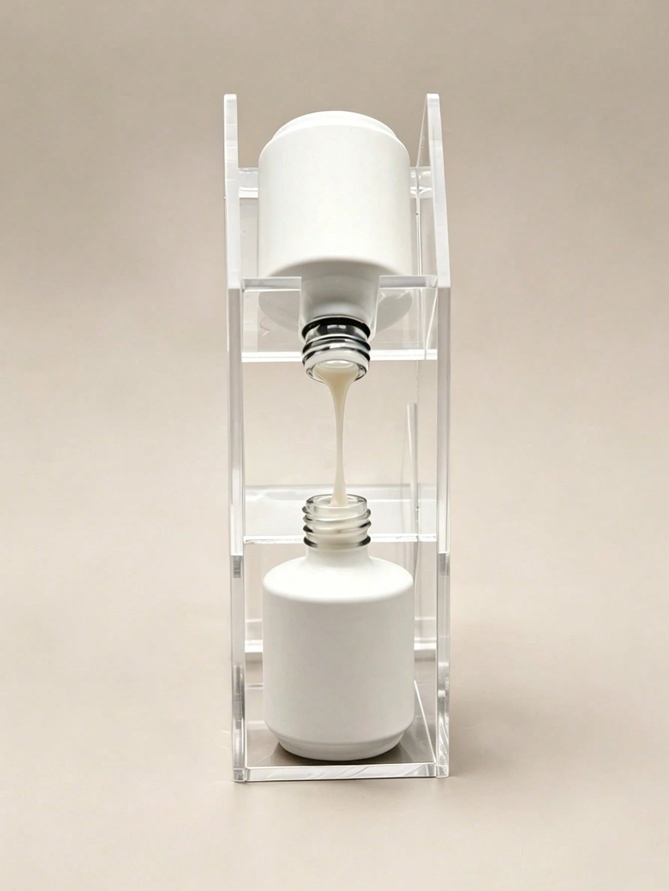 Upgraded Transparent Nail Polish Inverted Dispenser, Nail Gel Inverted Rack For Easy Pouring Of Every Drop Of Acrylic Liquid. Designed For Cleaning And Stabilizing Bottles During Use