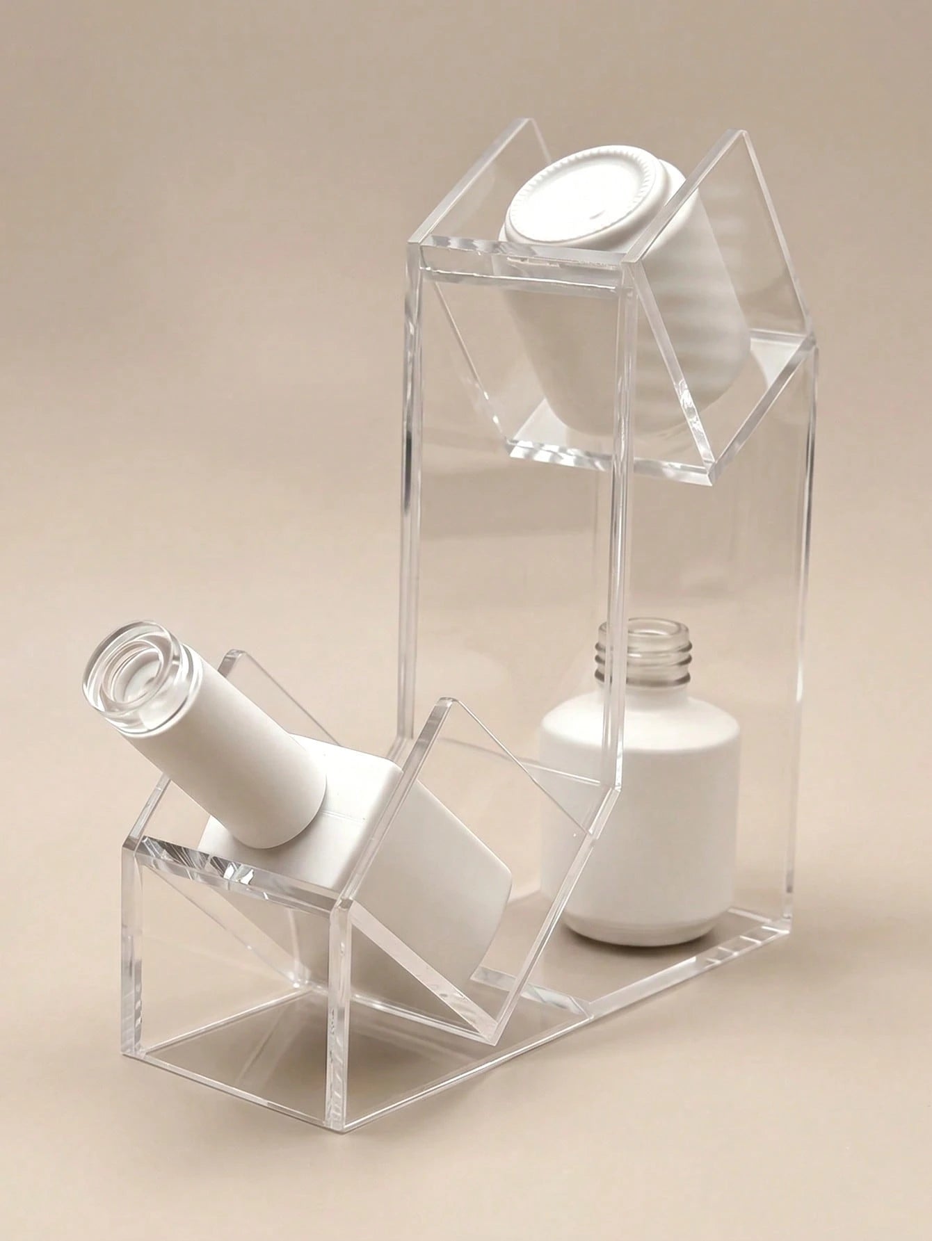 Upgraded Transparent Nail Polish Inverted Dispenser, Nail Gel Inverted Rack For Easy Pouring Of Every Drop Of Acrylic Liquid. Designed For Cleaning And Stabilizing Bottles During Use