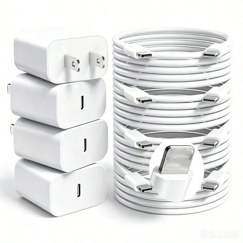 USB-C Fast Charger Set (1–4 Pieces) (Includes A 10-Foot Lightning Cable)- Compatible With IPhone And Pad, Dispatched From Our Local Warehouse