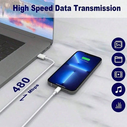 USB-C Fast Charger Set (1–4 Pieces) (Includes A 10-Foot Lightning Cable)- Compatible With IPhone And Pad, Dispatched From Our Local Warehouse