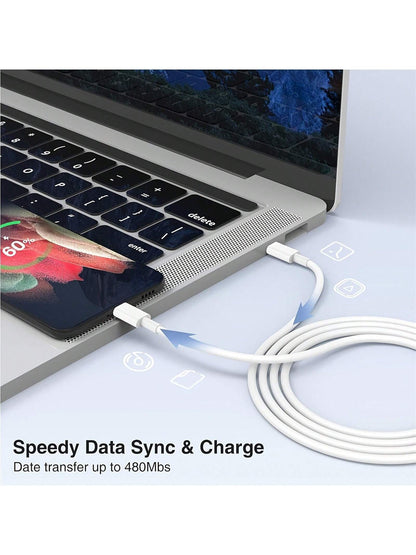 USB-C Wall Charger With Cable, Dual-Port IP Phone Charger 20W PD+OC3.0 Power Adapter, Fast Charging Plug And Cable.