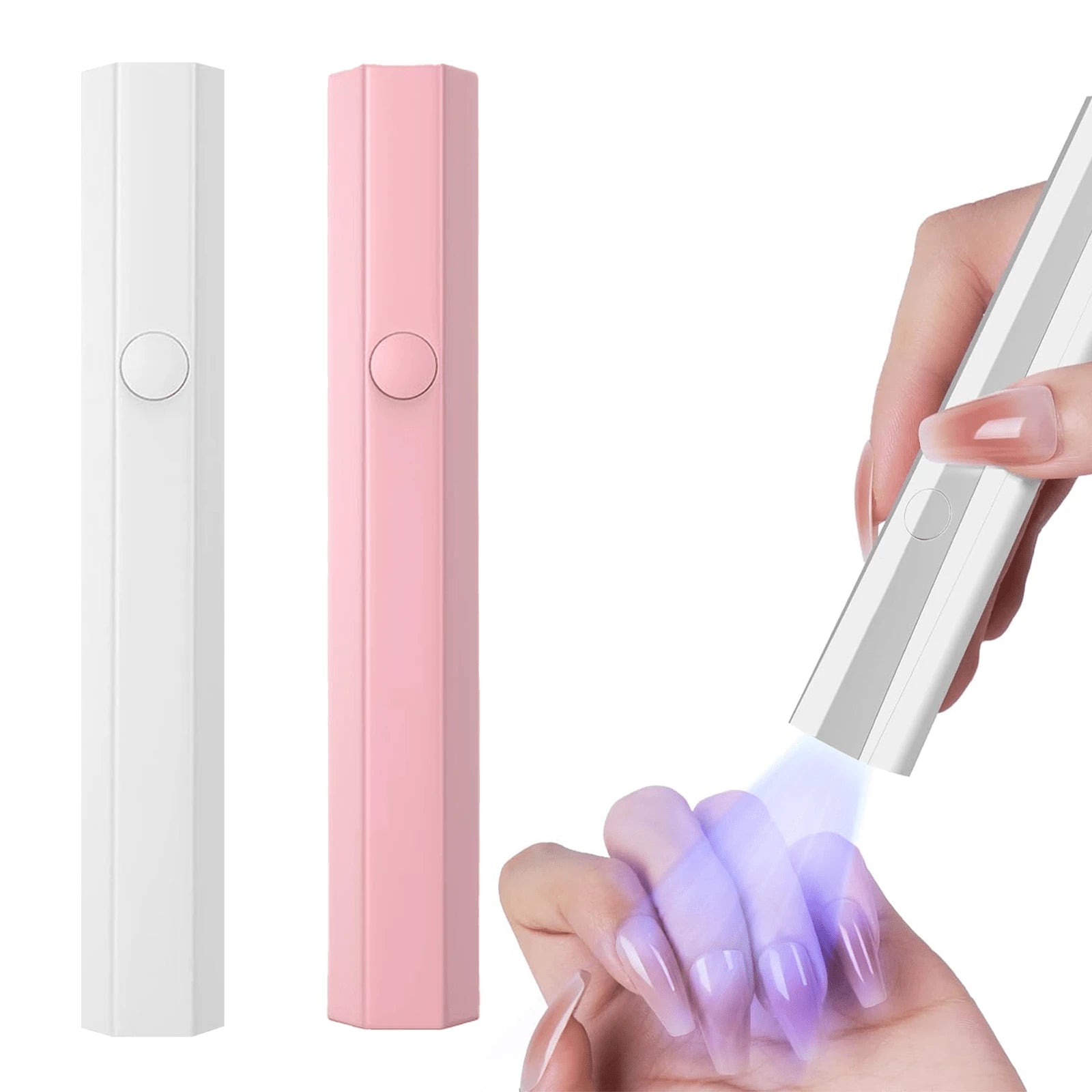 USB Rechargeable Precision UV LED Nail Lamp, Cordless Handheld Dryer For Detailed Nail Art Curing