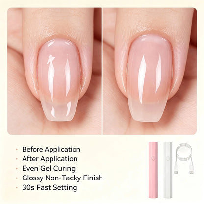 USB Rechargeable Precision UV LED Nail Lamp, Cordless Handheld Dryer For Detailed Nail Art Curing