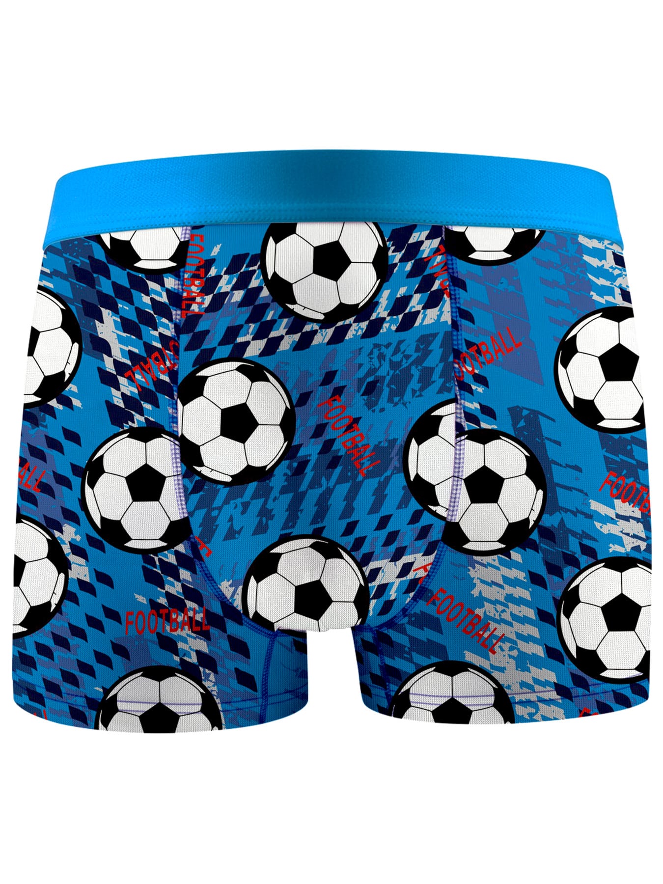 UYI 6pcs/Pack Boys' Cartoon Football Sports Casual Boxer Briefs, Little Boy Underwear, Elementary School Student Underwear