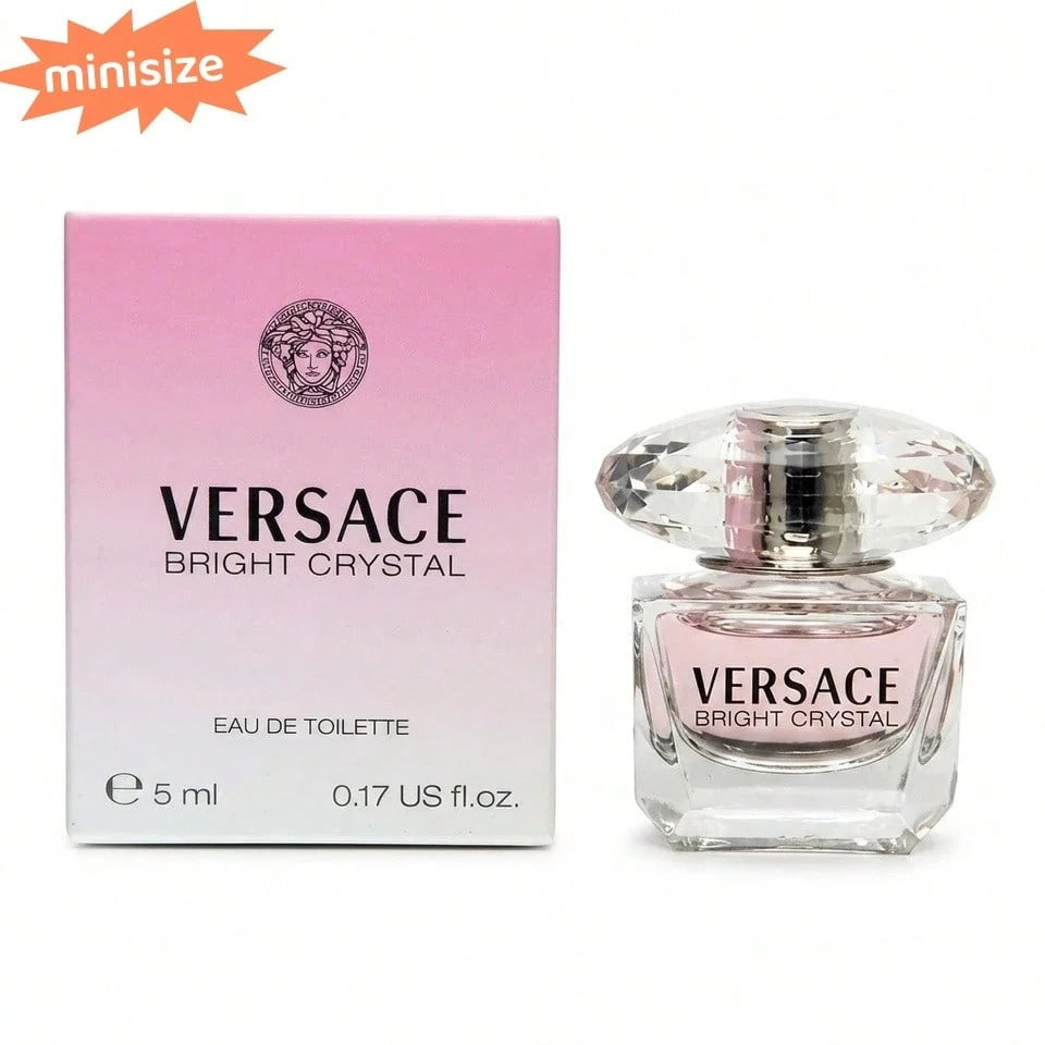 Versace Bright Crystal Eau De Toilette For Women, Fruity Citrus Floral Scent With Musky Base Notes, Travel Size 0.17 Fl Oz (5 Ml)