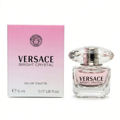 Versace Bright Crystal Eau De Toilette For Women, Fruity Citrus Floral Scent With Musky Base Notes, Travel Size 0.17 Fl Oz (5 Ml)
