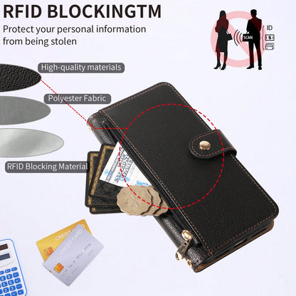 Wallet Card Holder Leather Solid Color Black Leather Wallet 1pc Flip Cover Protective Case Compatible With Apple 17 ProMax/16/15/14/13/12/11 Pro, A56, Compatible With Redmi NOTE 14 PRO 5G, With Card S