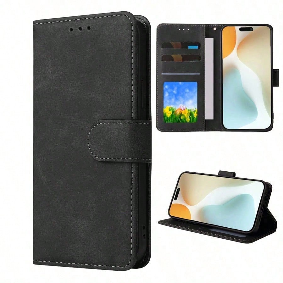 Wallet Made Of High-Quality Synthetic Leather With Card Slot, Photo Frame Holder, Gloves, Magnetic Flip Phone Case Suitable For IPhone 17 Air 16 Pro Max 15 Plus 14 Pro Max 13 Pro Max 12 11 Protective