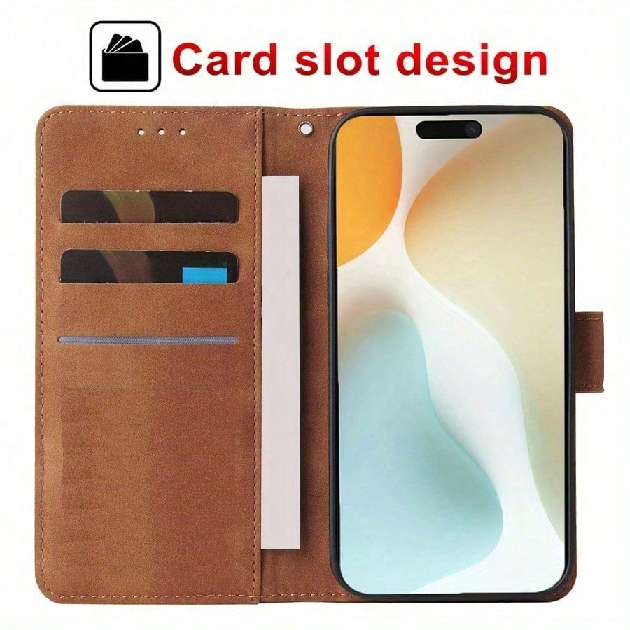 Wallet Made Of High-Quality Synthetic Leather With Card Slot, Photo Frame Holder, Gloves, Magnetic Flip Phone Case Suitable For IPhone 17 Air 16 Pro Max 15 Plus 14 Pro Max 13 Pro Max 12 11 Protective
