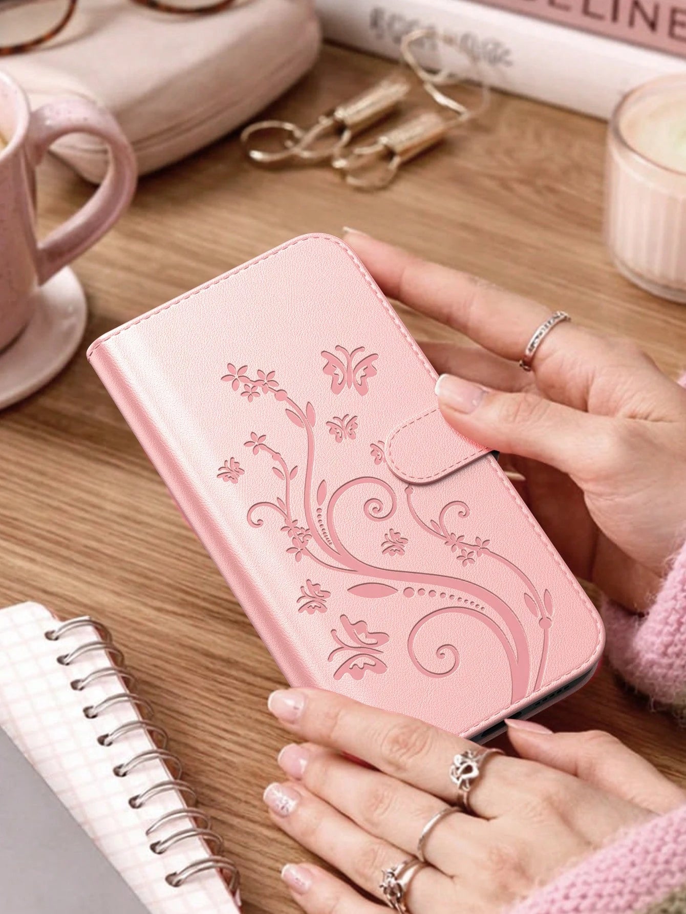 Wallet Phone Case Compatible With Apple 17 Pro Max, 3D Embossed Butterfly Fashion Phone Case Compatible With Apple 13, Apple 11 Card Holder Phone Case, Apple 17 Pro Phone Case With Coin Card Pocket, L