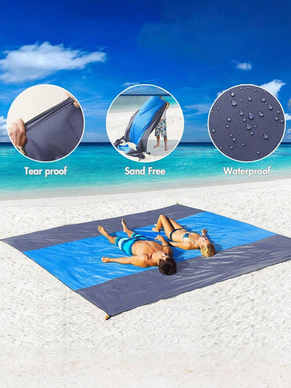 Waterproof Beach Mat, Foldable And Portable Lightweight Picnic Beach Mat, Quick-Drying Outdoor Picnic Blanket, Sand-Proof Portable Outdoor Blanket, Is The Ideal Choice For Picnics, Travels, Camping An