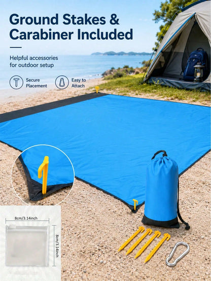 Waterproof Beach Mat, Foldable And Portable Lightweight Picnic Beach Mat, Quick-Drying Outdoor Picnic Blanket, Sand-Proof Portable Outdoor Blanket, Is The Ideal Choice For Picnics, Travels, Camping An