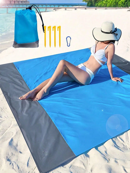 Waterproof Beach Mat, Foldable And Portable Lightweight Picnic Beach Mat, Quick-Drying Outdoor Picnic Blanket, Sand-Proof Portable Outdoor Blanket, Is The Ideal Choice For Picnics, Travels, Camping An