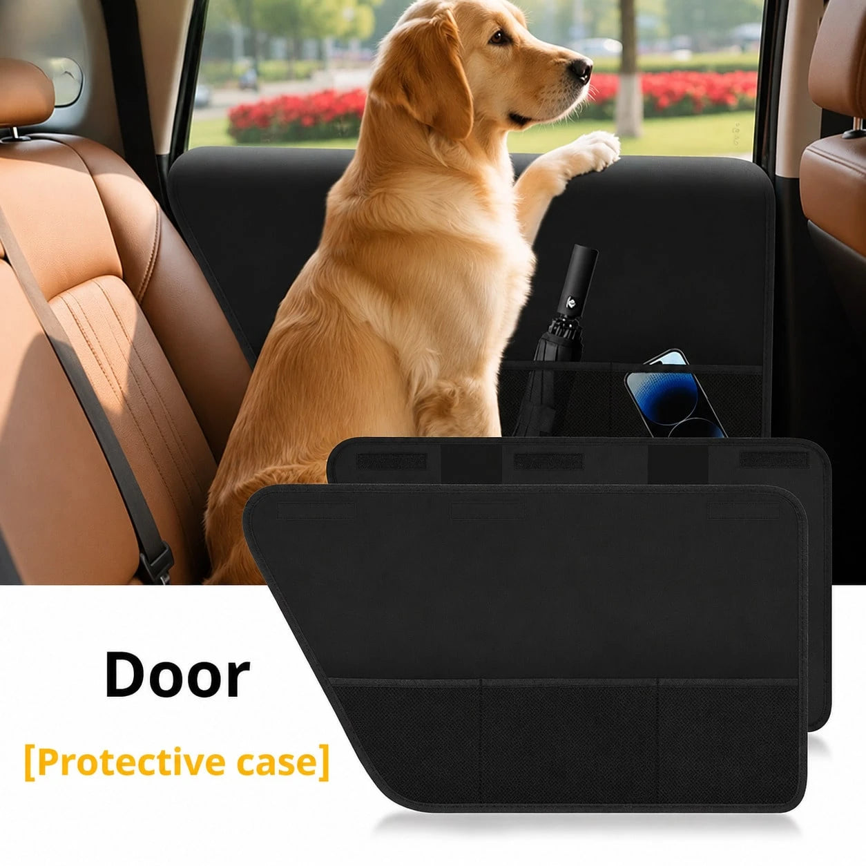 Waterproof Pet Car Door Protector, Anti-Scratch Car Door Guard, Suitable For Dog Claws, Pet Car Accessories