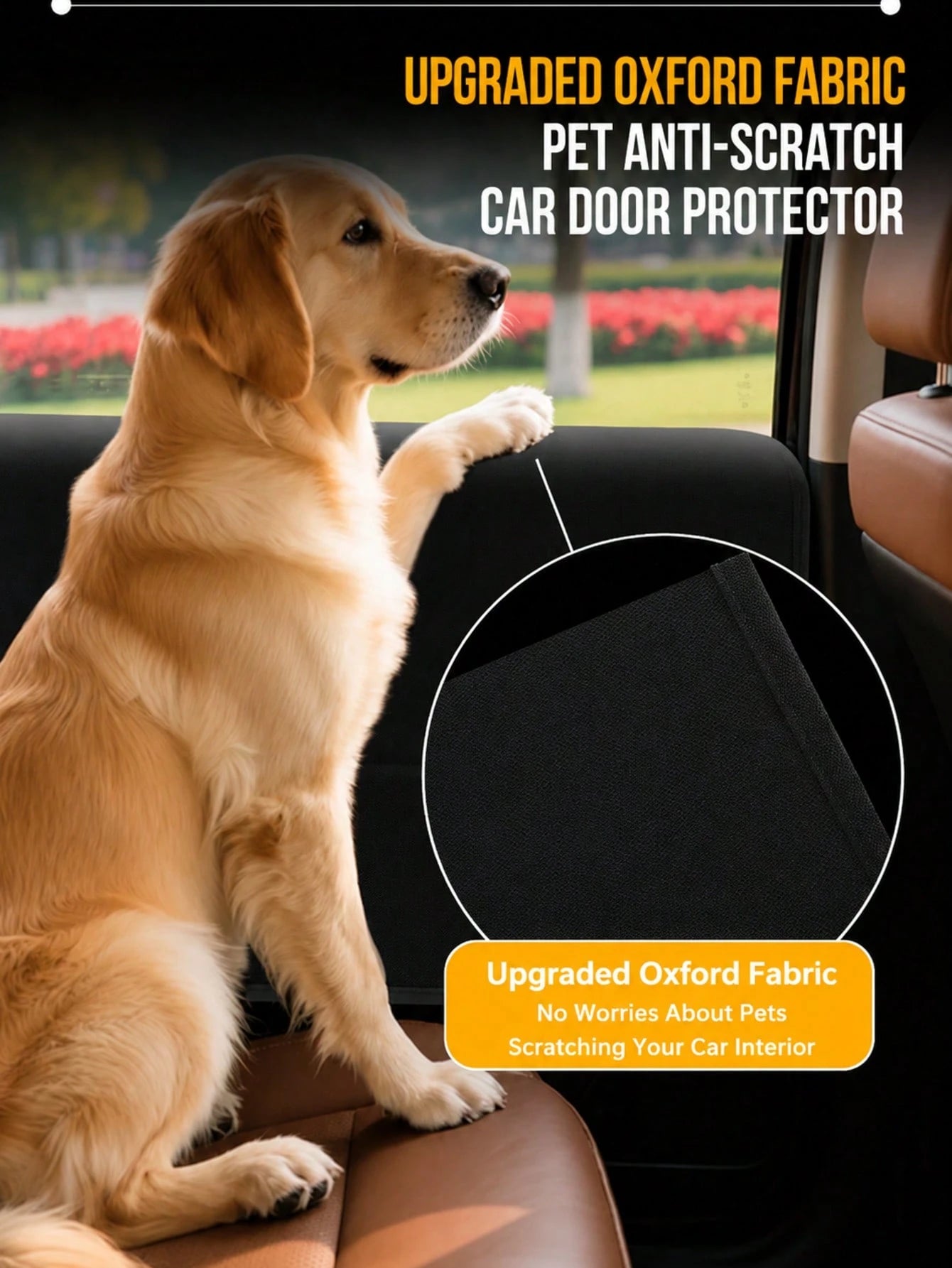 Waterproof Pet Car Door Protector, Anti-Scratch Car Door Guard, Suitable For Dog Claws, Pet Car Accessories