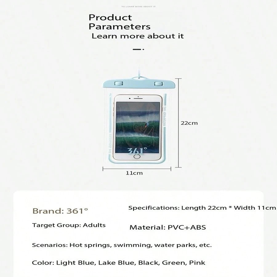 Waterproof Phone Bag With Lanyard, Waterproof Case Compatible With Iphone 17 16 15 14 13 Pro Max XS, Dry Bag For Snorkeling, Transparent Waterproof Phone Pouch Diving Case Touch Screen Underwater Phot