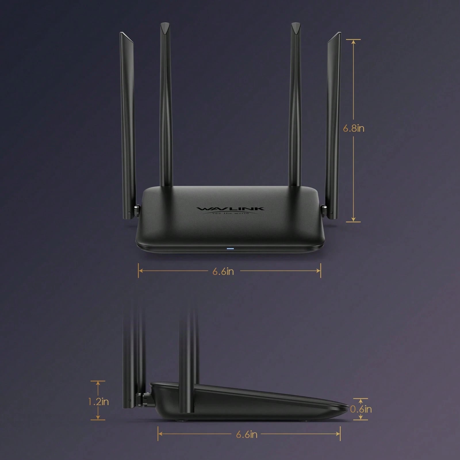 WAVLINK Dual Band WiFi Router AC1200Mbps For Home- High Speed Wireless Internet Router With 4x5dBi Antennas For Long Range, Up To 128 Devices| 5G & 2.4Ghz Gigabit Ports| MU-MIMO & Beamforming, Idea