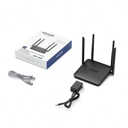 WAVLINK Dual Band WiFi Router AC1200Mbps For Home- High Speed Wireless Internet Router With 4x5dBi Antennas For Long Range, Up To 128 Devices| 5G & 2.4Ghz Gigabit Ports| MU-MIMO & Beamforming, Idea