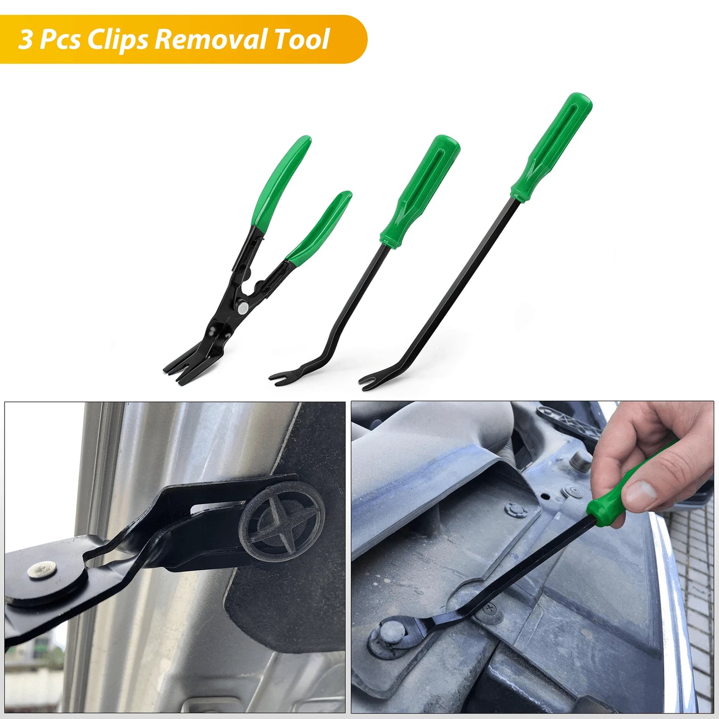 waywe GOOACC 88PCS Car Trim Removal Tool Kit With Clip Pliers Fastener Remover And Push Pin Retainer Set For Door Panel Dashboard Radio Repair