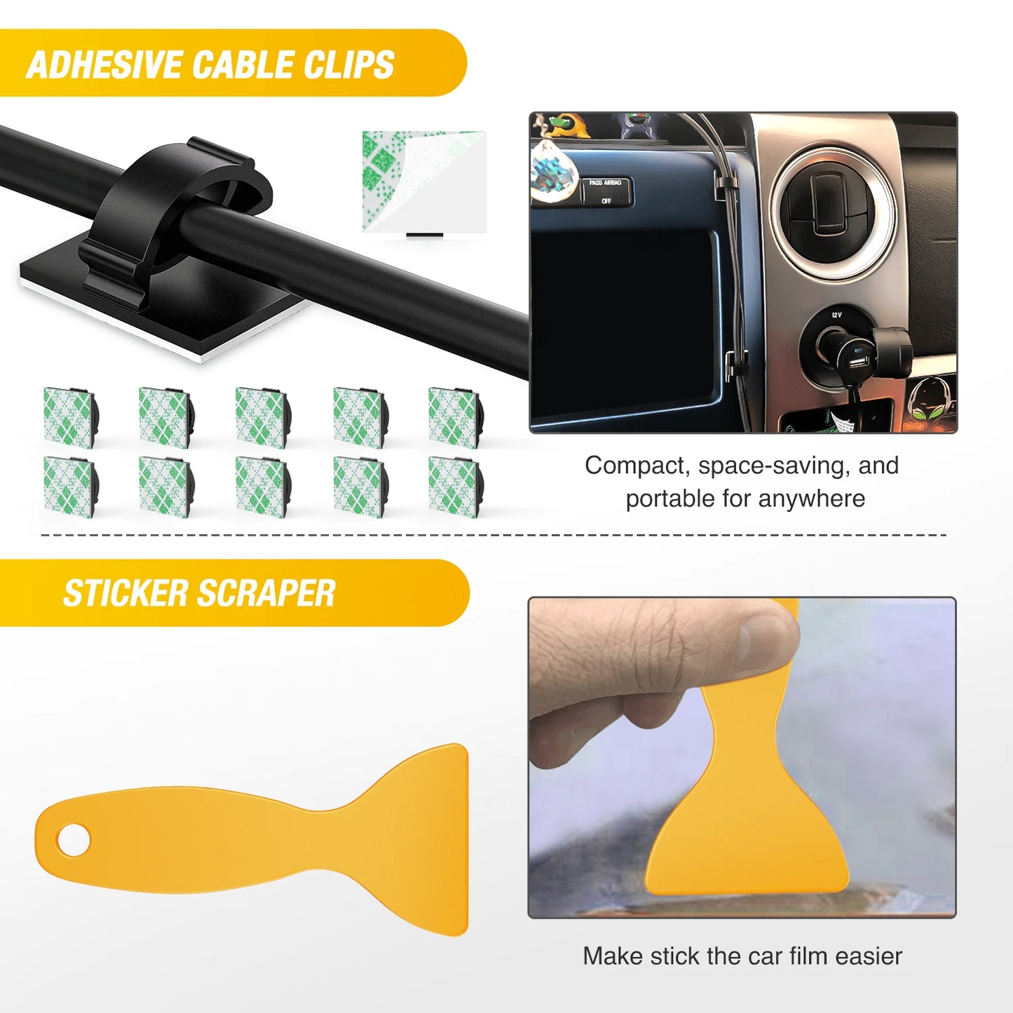 waywe GOOACC 88PCS Car Trim Removal Tool Kit With Clip Pliers Fastener Remover And Push Pin Retainer Set For Door Panel Dashboard Radio Repair