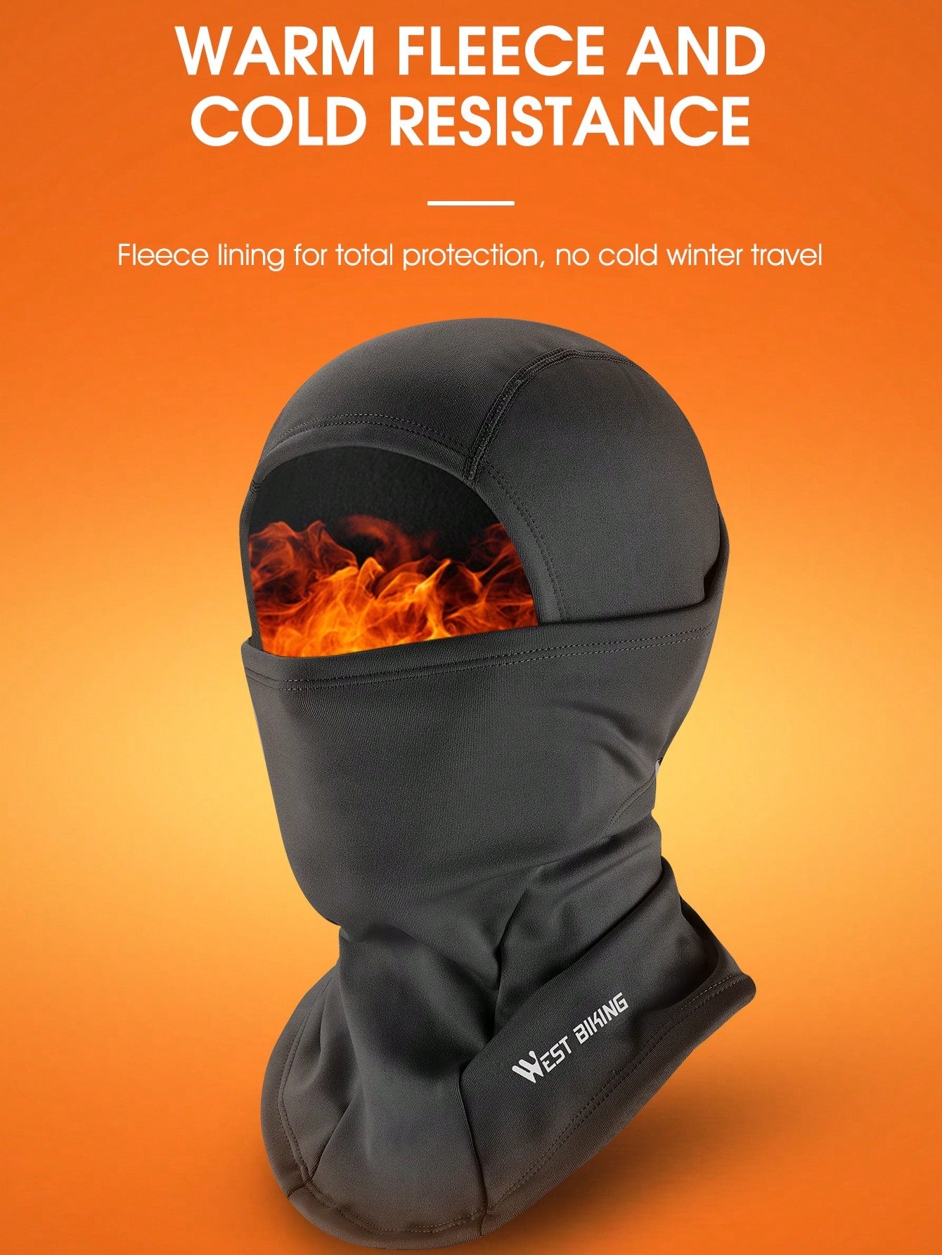 WEST BIKING Windproof SKI Mask Fleece Motorcycle Balaclava Winter Warm Cycling Mountaineering Hiking Scarf Thermal Sport Gear
