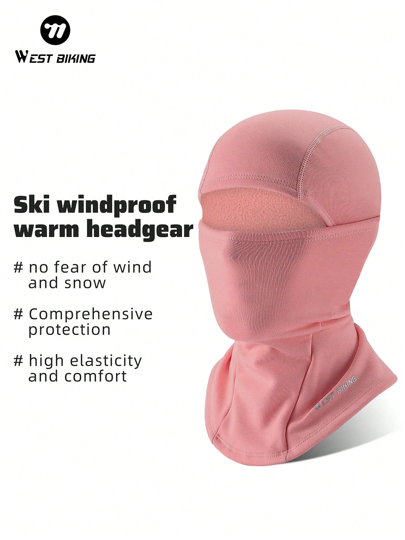 WEST BIKING Windproof SKI Mask Fleece Motorcycle Balaclava Winter Warm Cycling Mountaineering Hiking Scarf Thermal Sport Gear