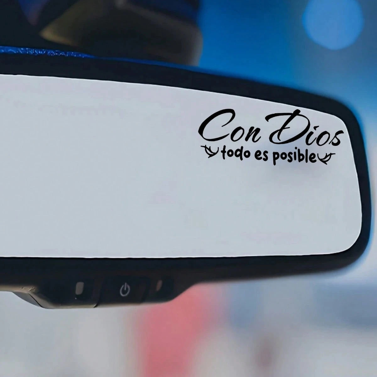 "Where There Is A God, Everything Is Possible" Rearview Mirror Stickers, Special Stickers For Rearview Mirrors- Ideal Gifts, Suitable For Glass Surfaces, Decorative Accessories For Cars