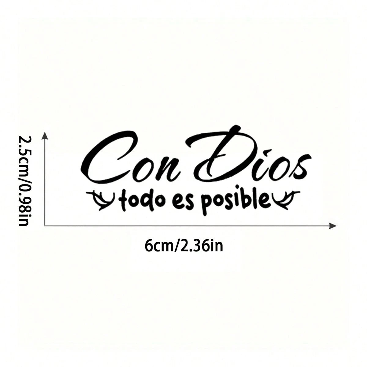 "Where There Is A God, Everything Is Possible" Rearview Mirror Stickers, Special Stickers For Rearview Mirrors- Ideal Gifts, Suitable For Glass Surfaces, Decorative Accessories For Cars