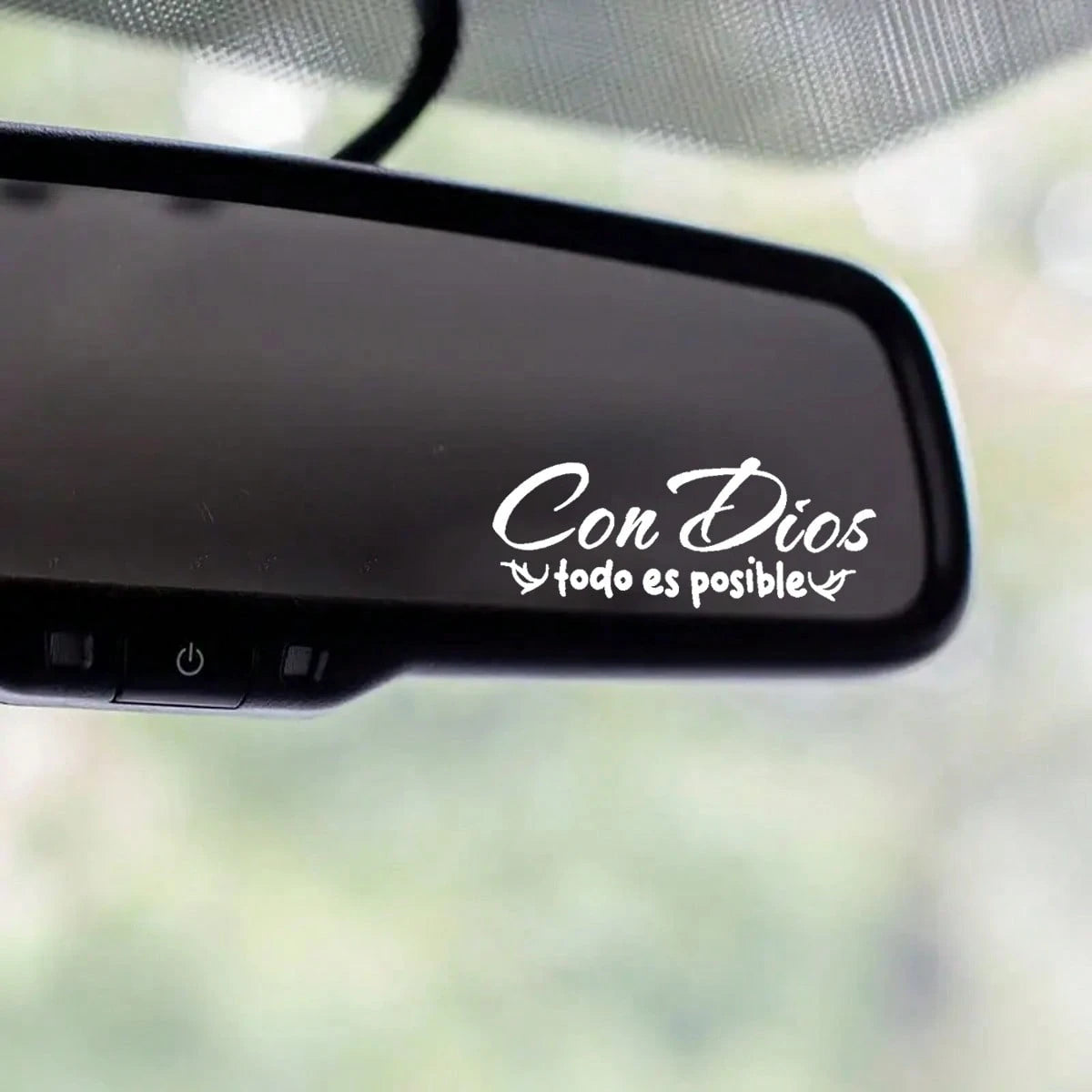 "Where There Is A God, Everything Is Possible" Rearview Mirror Stickers, Special Stickers For Rearview Mirrors- Ideal Gifts, Suitable For Glass Surfaces, Decorative Accessories For Cars