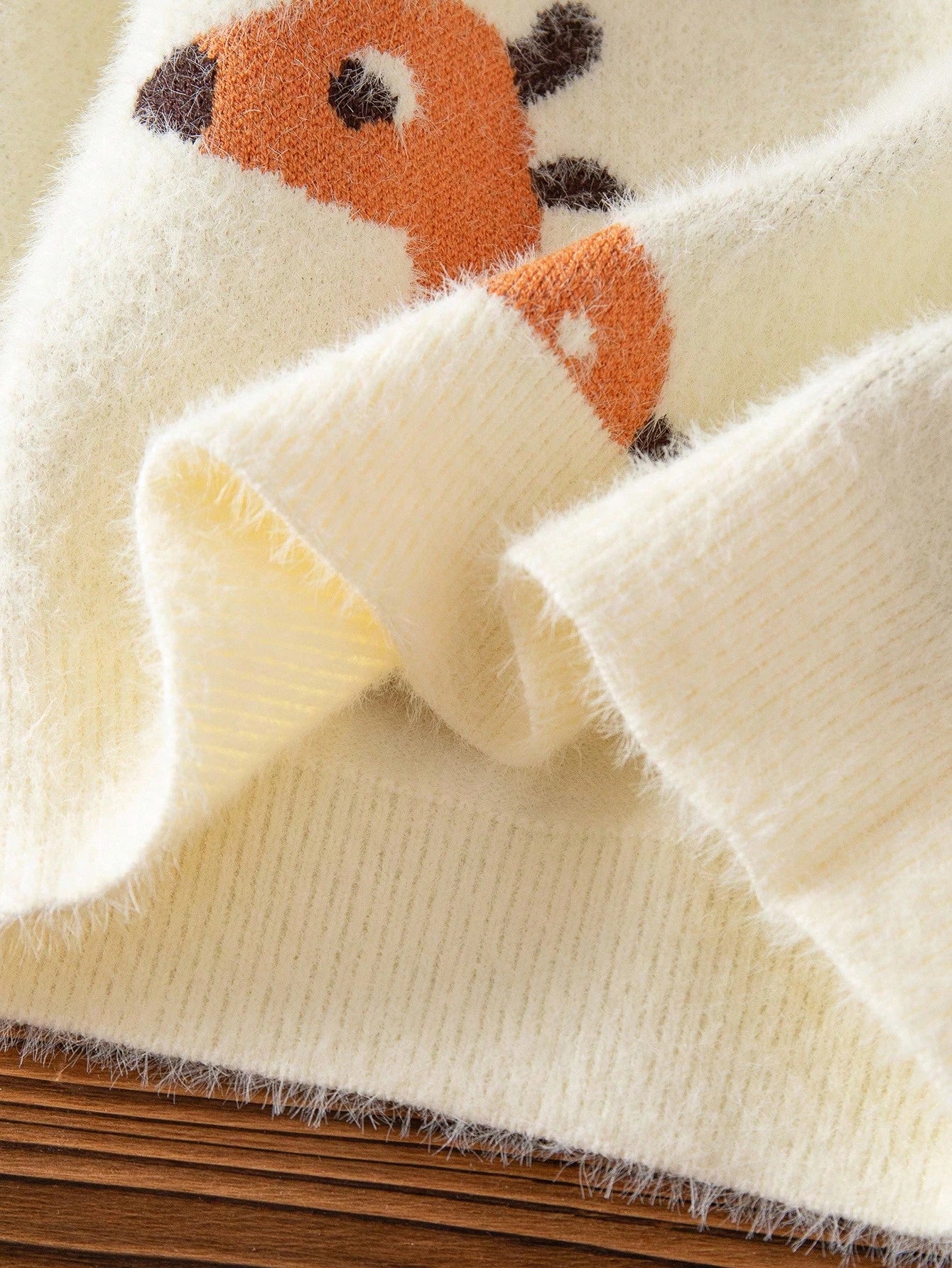 White Animal Print,Autumn,Cute,Matching Family Baby Girl Deer Pattern Long Sleeve Knit Top,Newborn Toddler Giraffe Sweater Fall Winter Warm Clothes