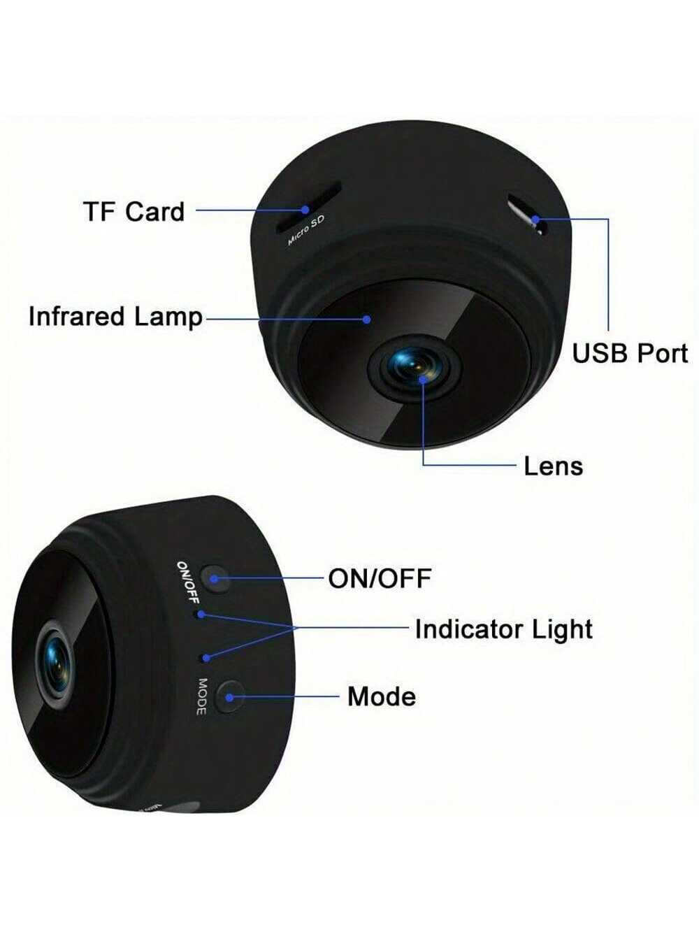 Wireless Surveillance Camera- Indoor/Outdoor Wireless Monitoring, Real-Time Motion Detection, Voice Assistant Compatibility, Real-Time Christmas Monitoring Function And Home Safety, 1080P Wireless Se