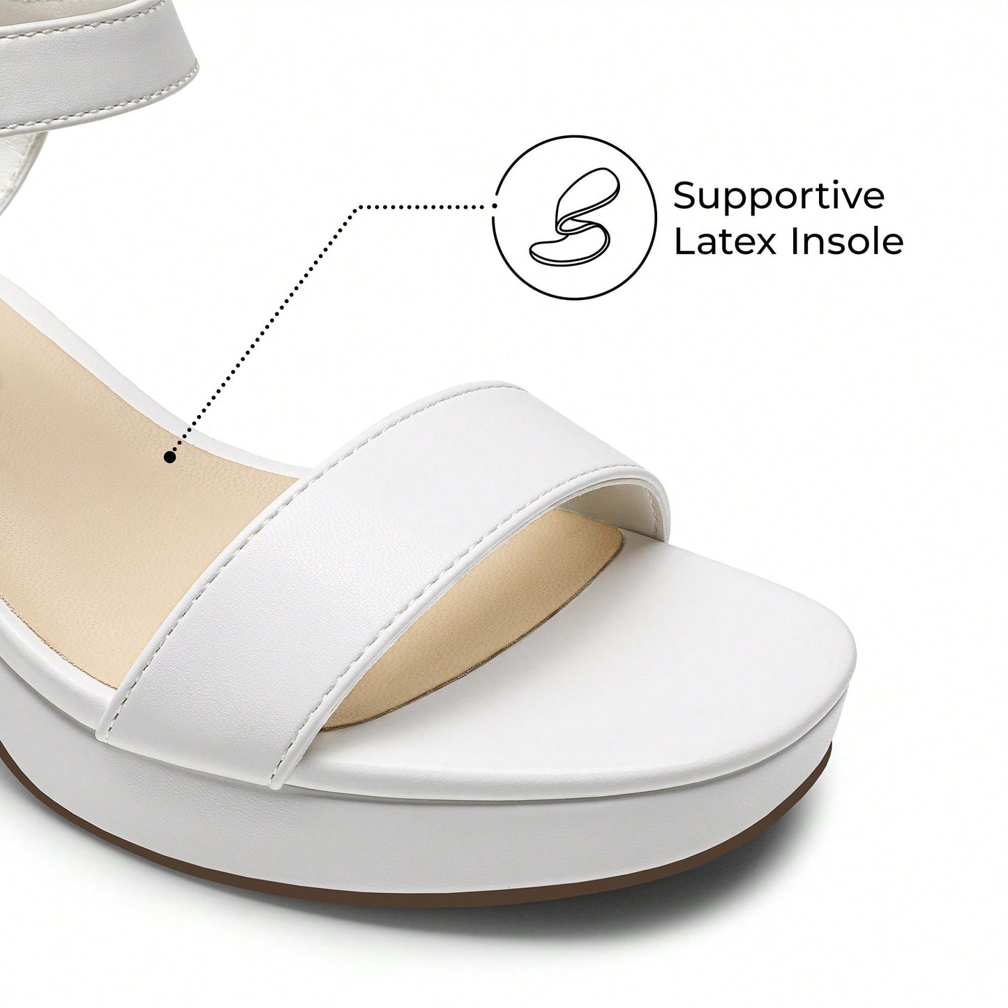 Women Comfortable Chunky Low Heeled Sandals Open Toe Buckle Decor Ankle Strap Heeled Sandals For Daily Wearing Wedding Party Prom