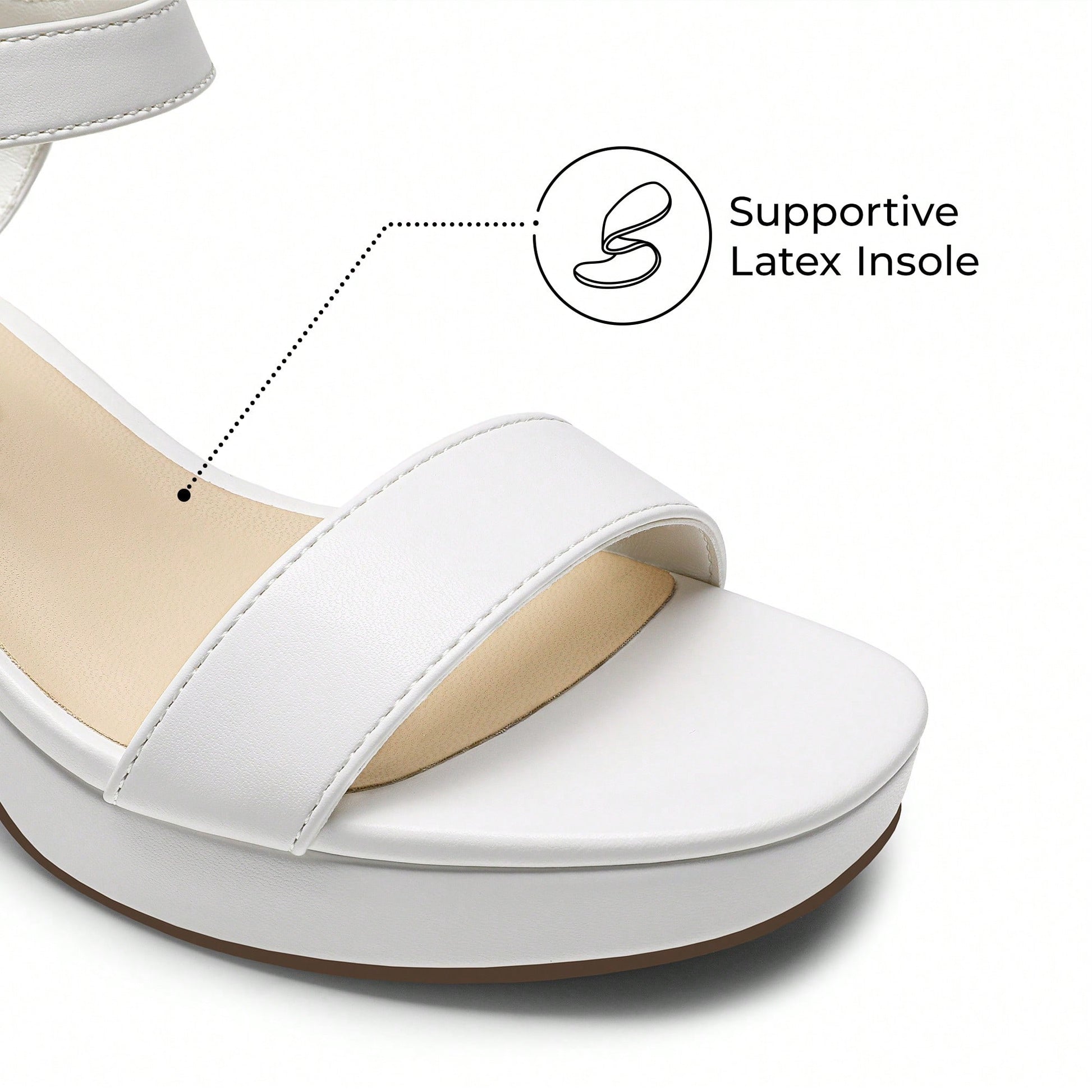 Women Comfortable Chunky Low Heeled Sandals Open Toe Buckle Decor Ankle Strap Heeled Sandals For Daily Wearing Wedding Party Prom