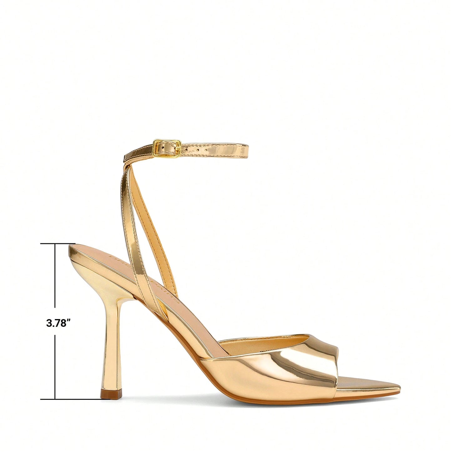 Women Fashion Pointed Open Toe Stilettos, Elegant Dress Shoes With Adjustable Ankle Strap & 3.78-Inch Heel, For Party Wedding Prom Formal Occasion