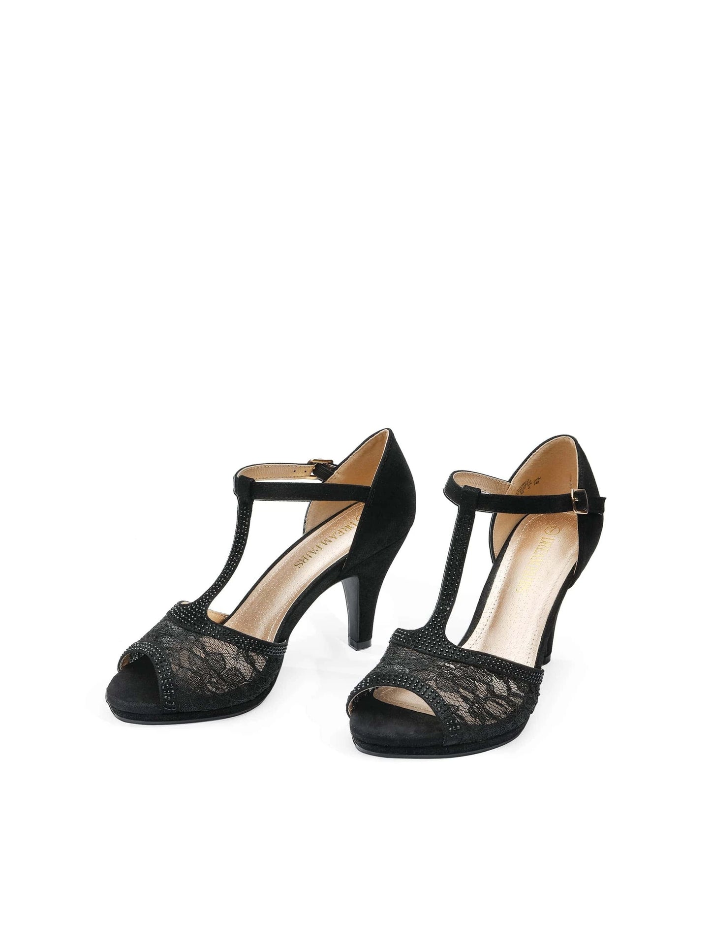 Women High Heel Sandals Fashionable Ankle Strap Open Toe Pump Sandals Wedding Bridal Party Prom Dress Shoes, For Party, Wedding