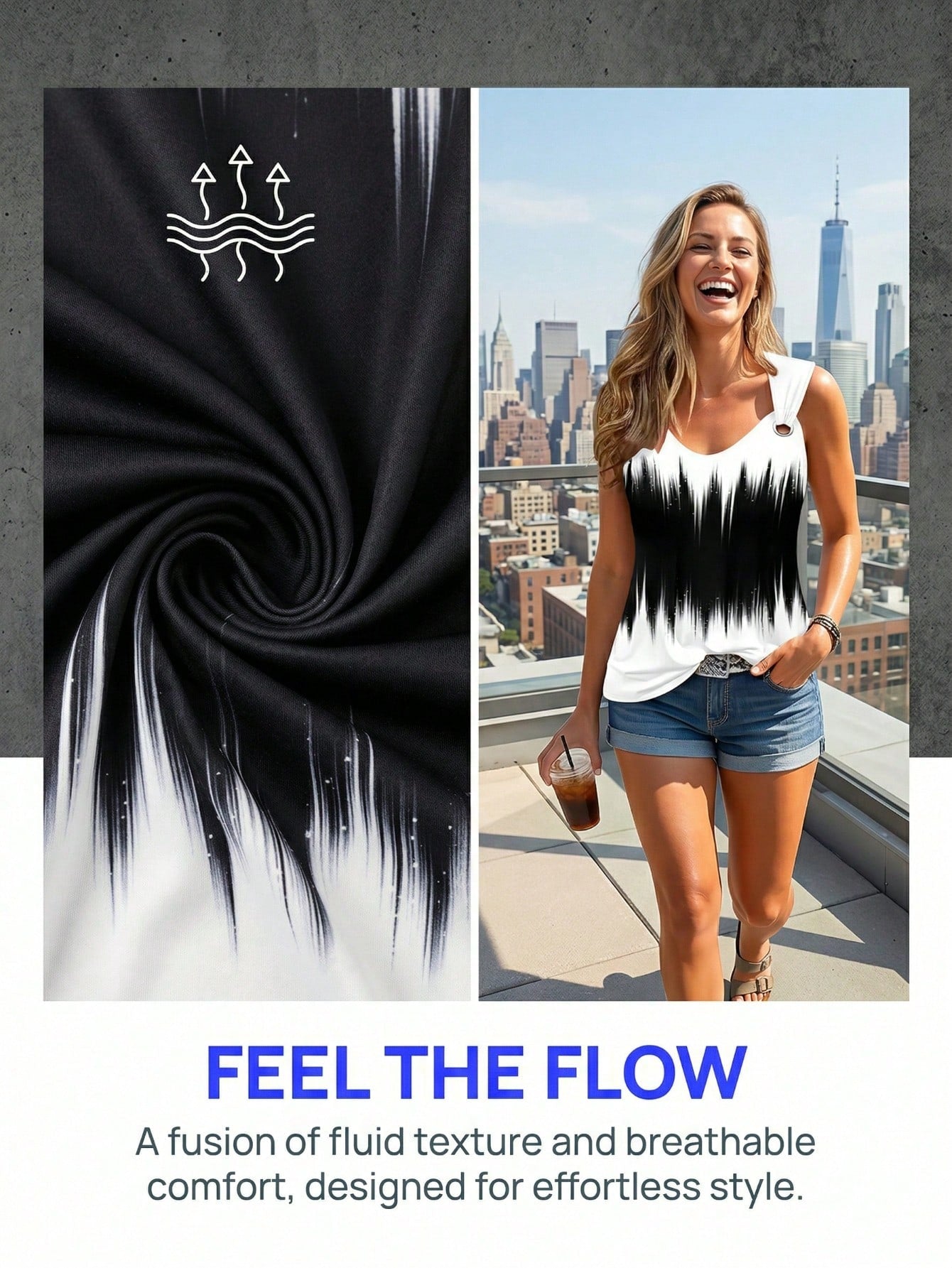 Women's 3D Geometric Pattern V-Neck Camisole Top, Suitable For Spring/Summer Festivals, Medium Stretch Casual Sports Vest Suitable For Music Festivals And Easter