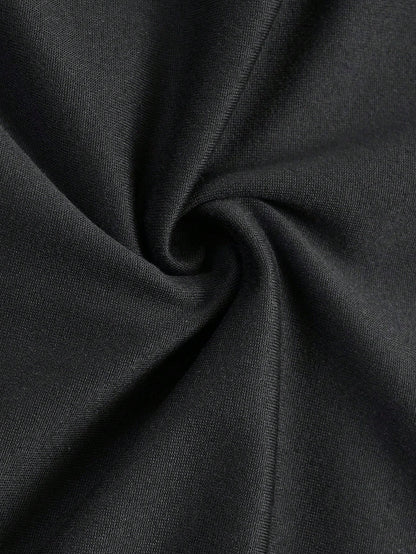 Women's Black Deep V-Neck Bow Tie Front Ruched Waist Short Sleeve Blouse- Elegant Office Casual Workwear
