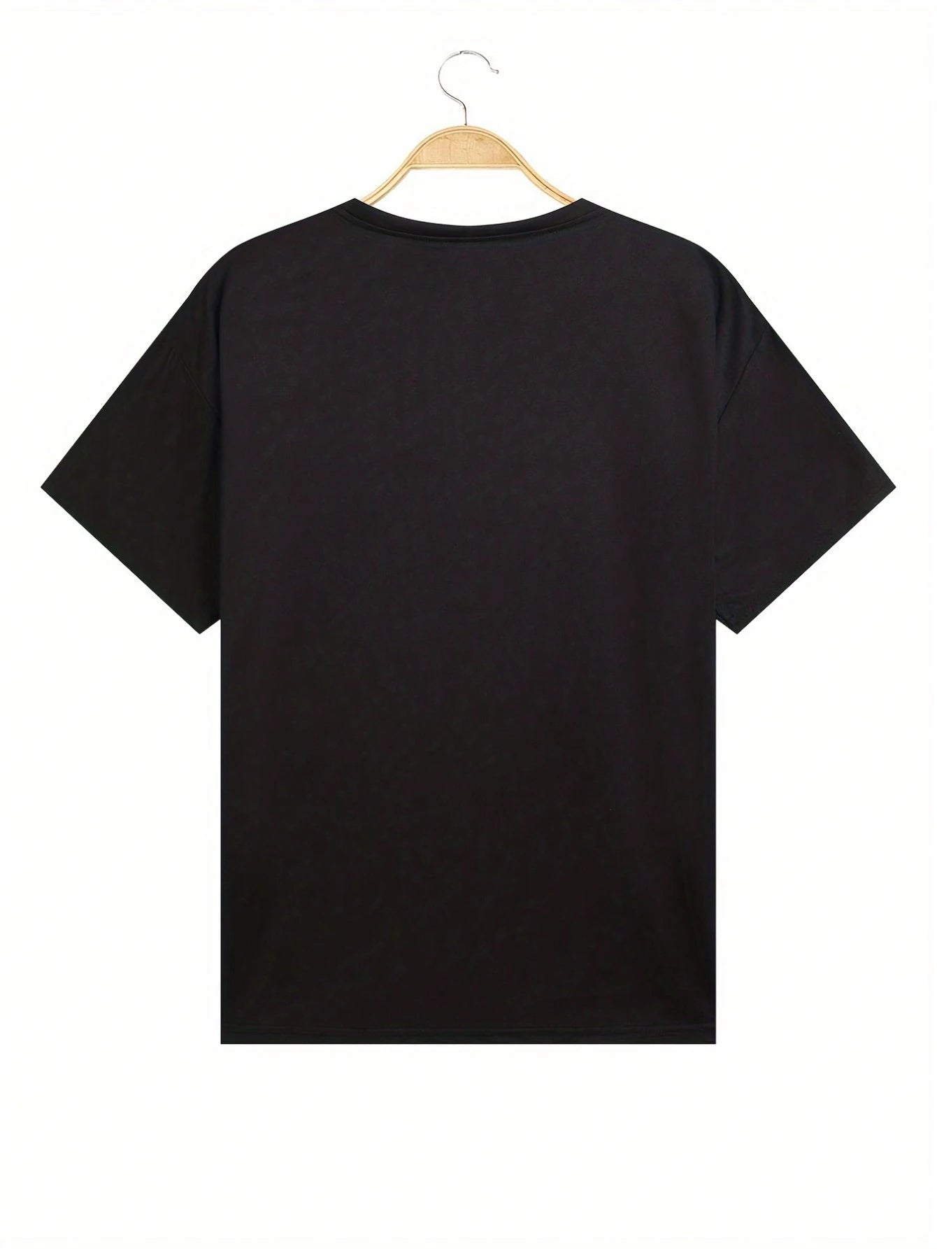 Women's Casual Heart Print T-Shirt, Summer Black