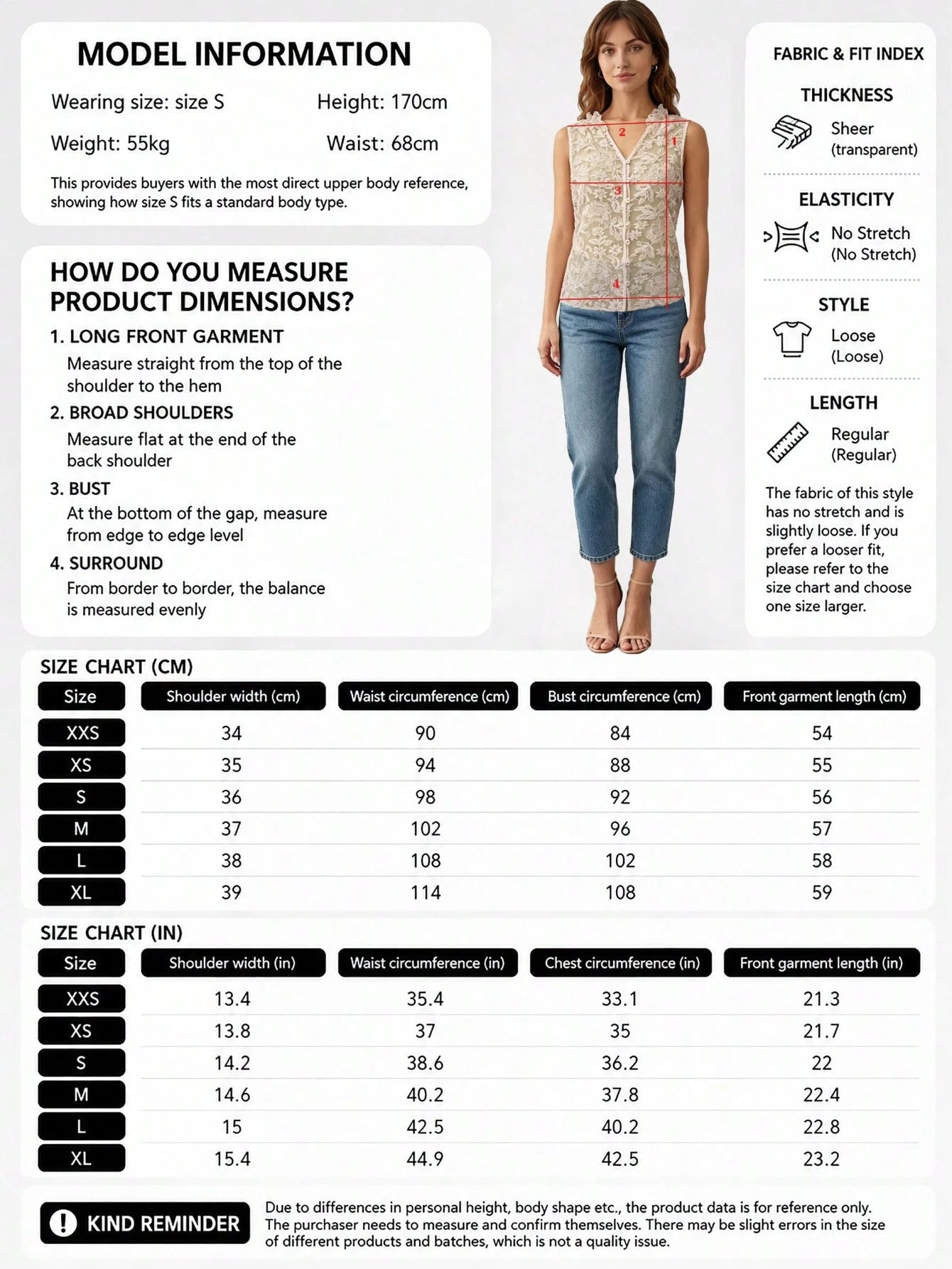 Women's Elegant Casual Fashion Sexy Embroidered Sleeveless Deep V-Neck Tank Top- Mesh Embroidered Fabric, Button Front, Deep V, Non-Stretch Summer, Coquette