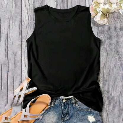 Women's Fashion Standard Size Black Tank Top "YOU'RE KILLIN' ME SMALLS!", Featuring A Cross Baseball Bat And Ball Print, Comfortable Casual Women's T