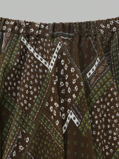 Women's Jacquard Long Elastic Waist Elegant A-Line Skirt, Ditsy Floral, Slimming, Suitable For Vacation, Date, Commute Spring