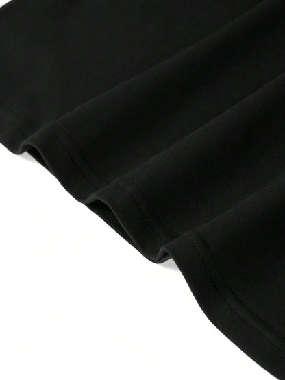 Women's Knit Round Neck Half Sleeve T-Shirt, Medium Stretch, Regular Length Top, Perfect For Casual Wear In All Seasons. Black