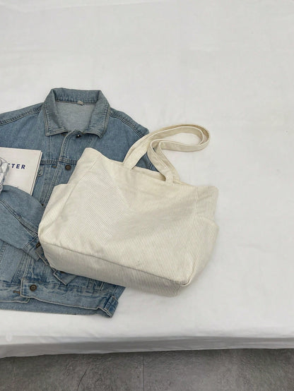 Women's Nylon Tote Bag, Large Capacity Shoulder Bag, Casual Solid Color Minimalist Handbag For Commuting