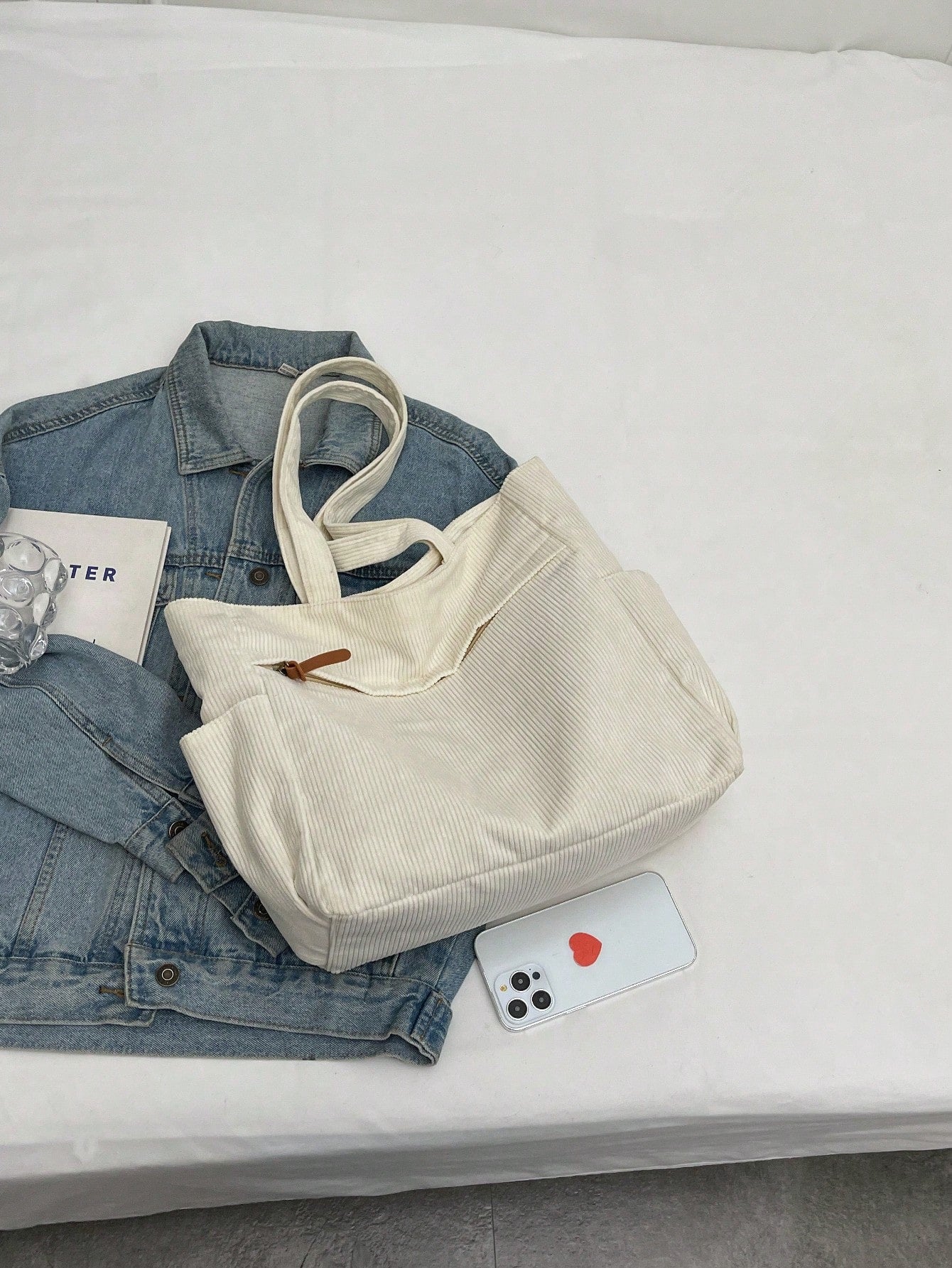 Women's Nylon Tote Bag, Large Capacity Shoulder Bag, Casual Solid Color Minimalist Handbag For Commuting