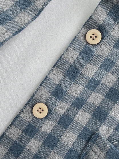 Women's Plaid Minimalist Casual Long Sleeve Brushed Shirt Spring