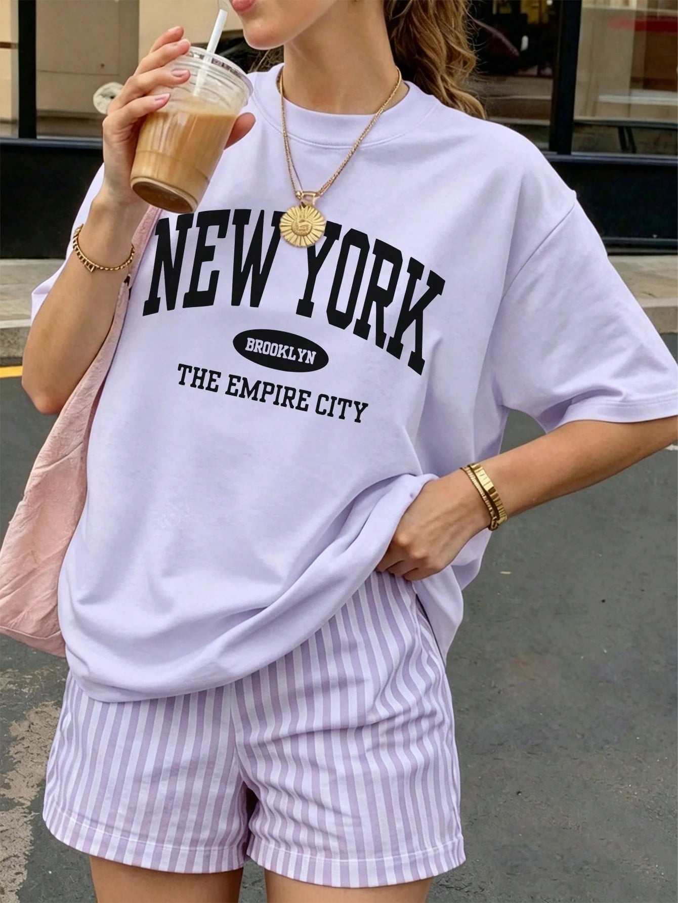 Women's Round Neck Short Sleeve T-Shirt, Summer New Letter Print, Casual Loose Versatile Top, Fashion Daily Wear